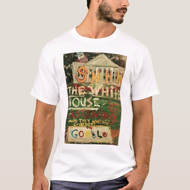 VITA HUSET LYSSNAR T SHIRT (Framsida)