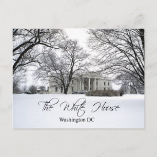Vita huset på en snödag, Washington DC Vykort