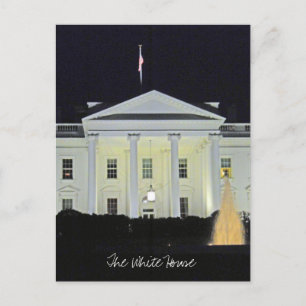 Vita huset på natten Washington DC 001 Vykort
