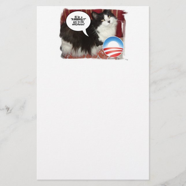 Vita husets katt brevpapper (Framsida)