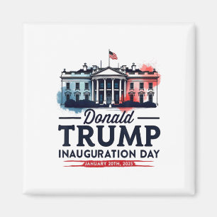 Vita husets president Donald Trump Inauguration 20 Magnet