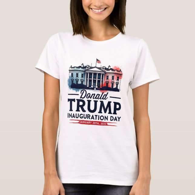 Vita husets president Donald Trump Inauguration 20 T Shirt (Framsida)