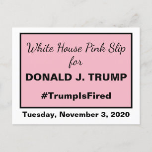 Vita husets Rosa Slip Trump är Trumpens felande Id Vykort