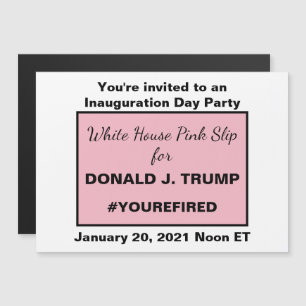 Vita husets Rosa-slips för Trump-ikoner Magnetisk Inbjudningskort