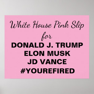 Vita husets Rosa-slips för Trump-nedladdningsbart Poster