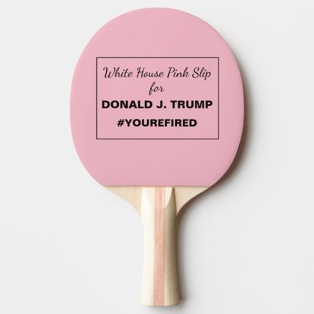 Vita husets Rosa-slips för trumpmotstånd Pingisracket (Framsidan)