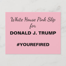 Vita husets Rosa-slips för trumpmotstånd Vykort