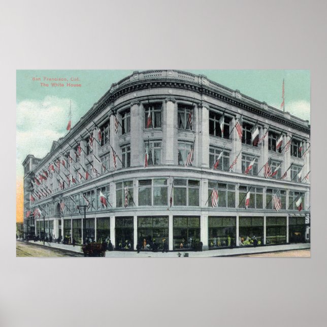 Vita husets yttre vy poster (Framsidan)