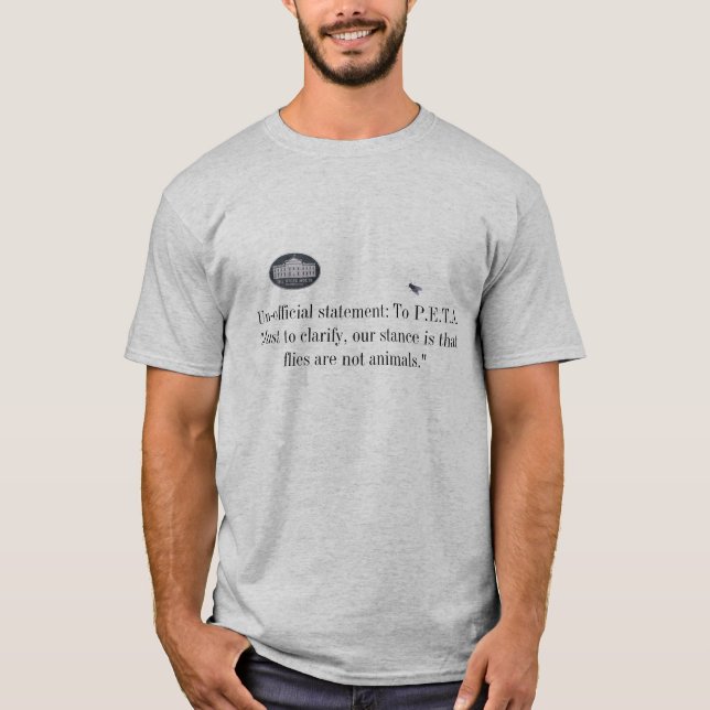 Vita husmeddelande till P.E.T.A. Tee (Framsida)
