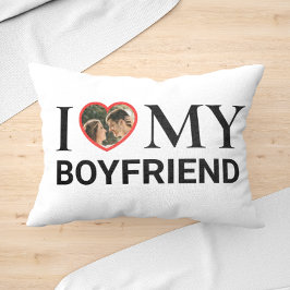 Vita I Kärlek Min boyvän Din foto Heart Lumbar Lumbarkudde