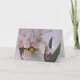 VITA IRIS VATTENFÄRGKOLOR FLOWER TACK DIG CARD KORT
