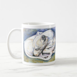 Vita italienska Greyhound Mugg