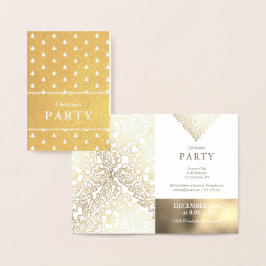 Vita julfestbjudanden i Luxury Gold Foil Folierat Kort