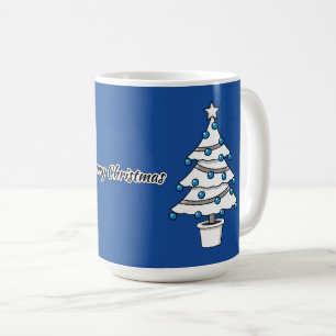 Vita Julgran Blue-Dekorationer - God jul Kaffemugg