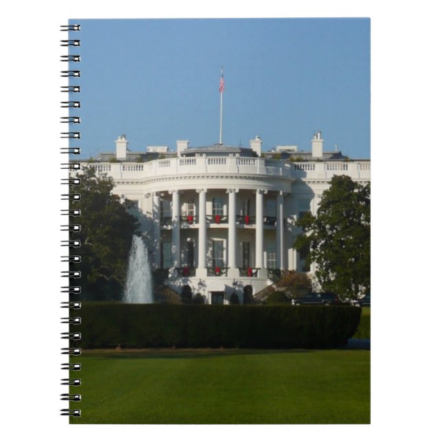Vita julhuset för Helgdagar Washington DC Anteckningsbok (Framsidan)
