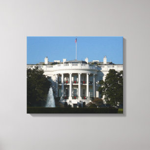 Vita julhuset för Helgdagar Washington DC Canvastryck