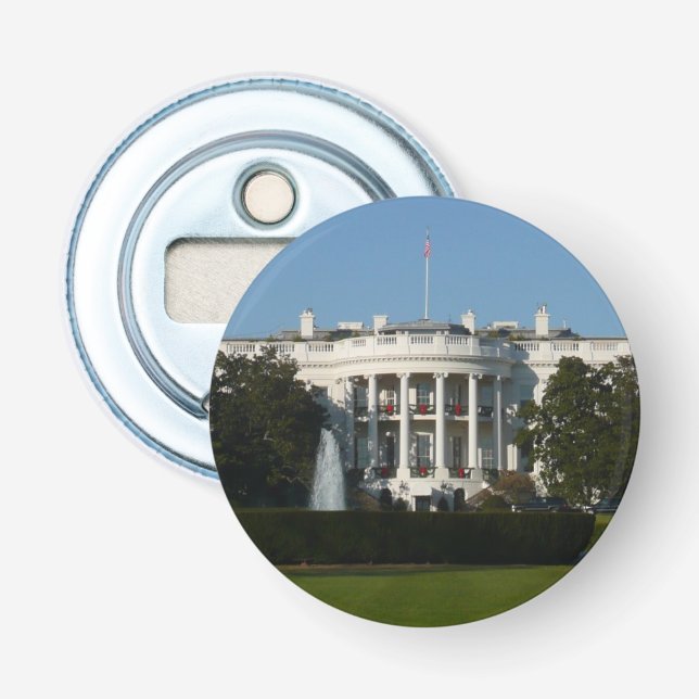 Vita julhuset för Helgdagar Washington DC Flasköppnare (Framsidan)