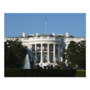 Vita julhuset för Helgdagar Washington DC Fototryck