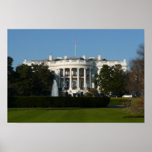 Vita julhuset för Helgdagar Washington DC Poster