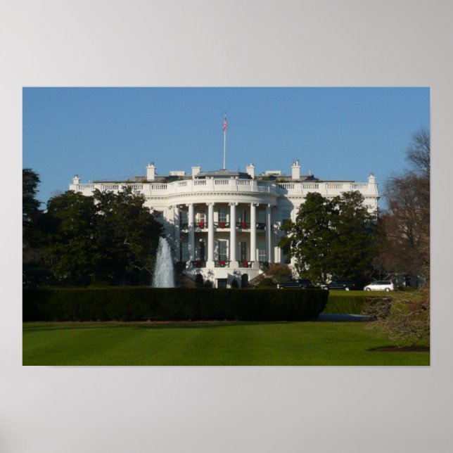 Vita julhuset för Helgdagar Washington DC Poster (Framsidan)