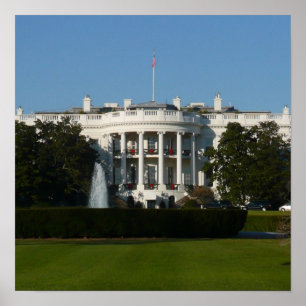 Vita julhuset för Helgdagar Washington DC Poster