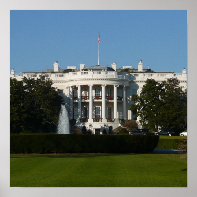 Vita julhuset för Helgdagar Washington DC Poster (Framsidan)