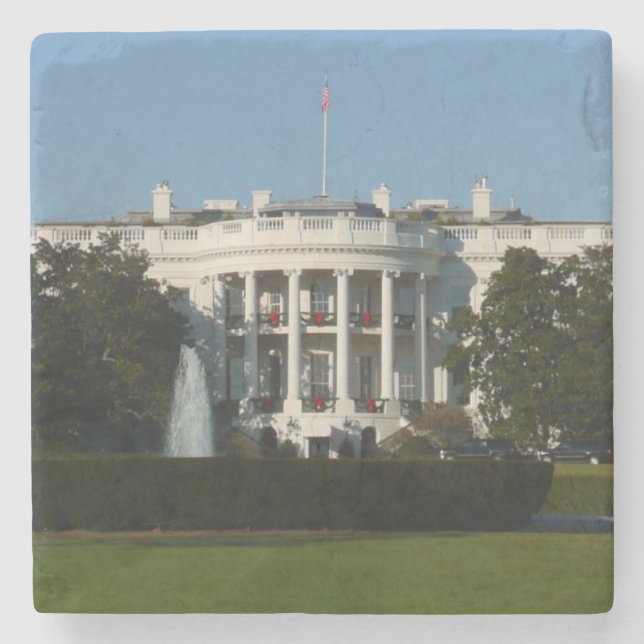 Vita julhuset för Helgdagar Washington DC Stenunderlägg (Framsidan)