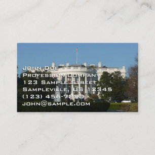 Vita julhuset för Helgdagar Washington DC Visitkort