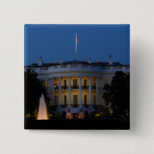 Vita julhuset på natten i Washington DC Knapp