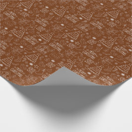 Vita julkonturer på Mörk Brown Presentpapper