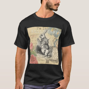 Vita kaninen Alice i Underlandet Konst T Shirt