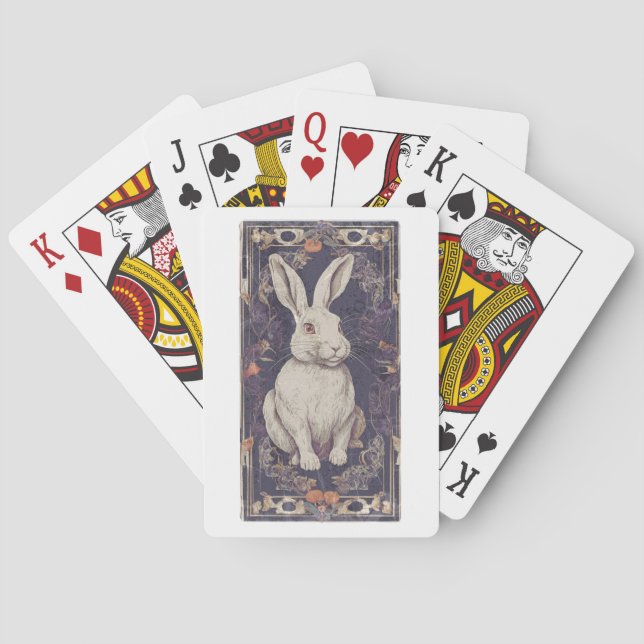 Vita kaninen casinokort (Baksidan)