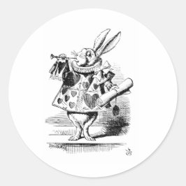 Vita kaninen, från Alice i Underlandet Runt Klistermärke