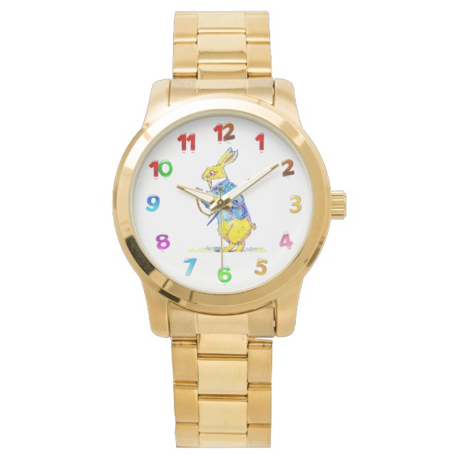 Vita kaninens kvinnovaktare armbandsur (Framsida)