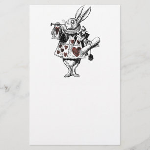 Vita kaniner i Hearts - Alice i underlandet Brevpapper