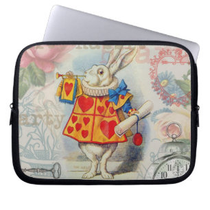 Vita Kaninets Hjärta Alice Classic Laptop Fodral
