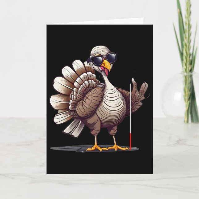 Vita käppar medvetenhet Thanksgiving Coms orienter Kort (Framsida)