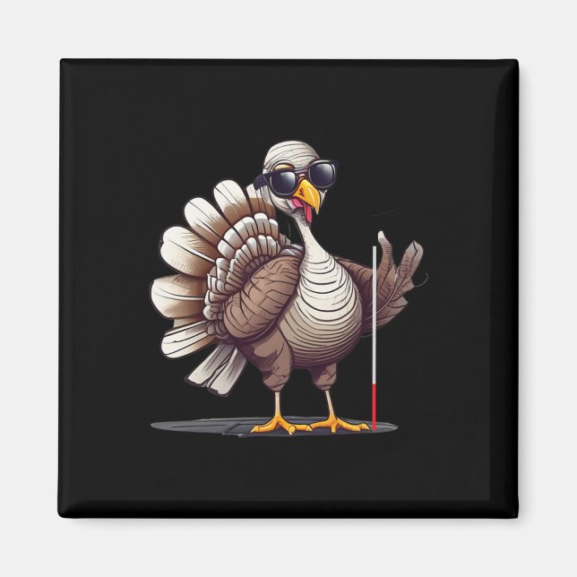 Vita käppmedvetenhet Thanksgiving kommunikationsor Magnet (Framsidan)
