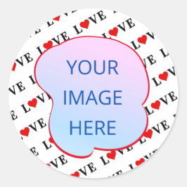 Vita KÄRLEK-minimalister Runt Klistermärke