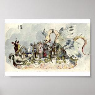 Vita Katt Proteus Parad 1900 Poster