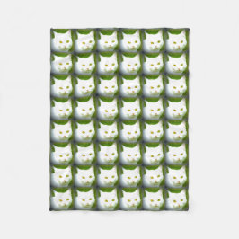 vita katter Thunder_Cove Fleecefilt