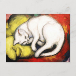 Vita kattmålningen av Franz Marc Vykort