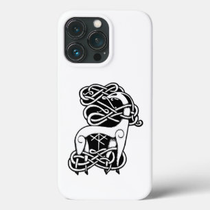 Vita keltiska/nordiska hjort Fodral-Mat iphone cas