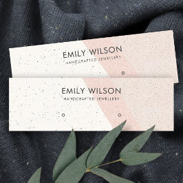 Vita  keramiska Glitter Stud Earring Visning Mini Visitkort