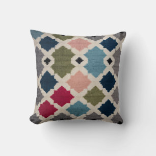 Vita Kilim Pillows med Arabiska Geometric Sophisti Kudde