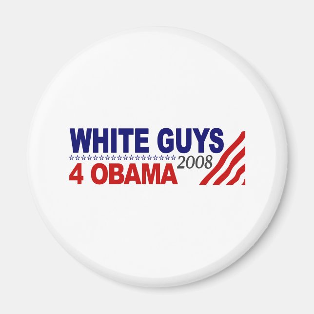 Vita killar 4 Obama Magnet (Framsidan)