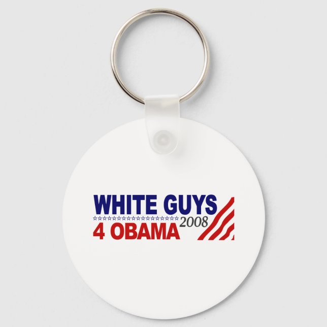 Vita killar 4 Obama Nyckelring (Framsida)