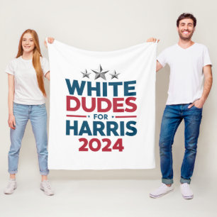 Vita killar för Harris-2024 års val Fleecefilt