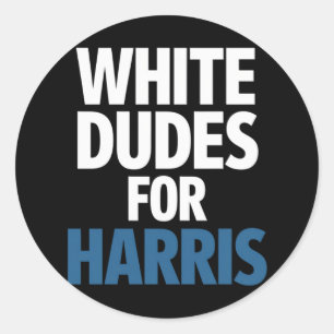 Vita killar för Harris Kamala Harris 2024 års val Runt Klistermärke