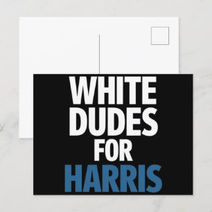 Vita killar för Harris Kamala Harris 2024 års val Vykort